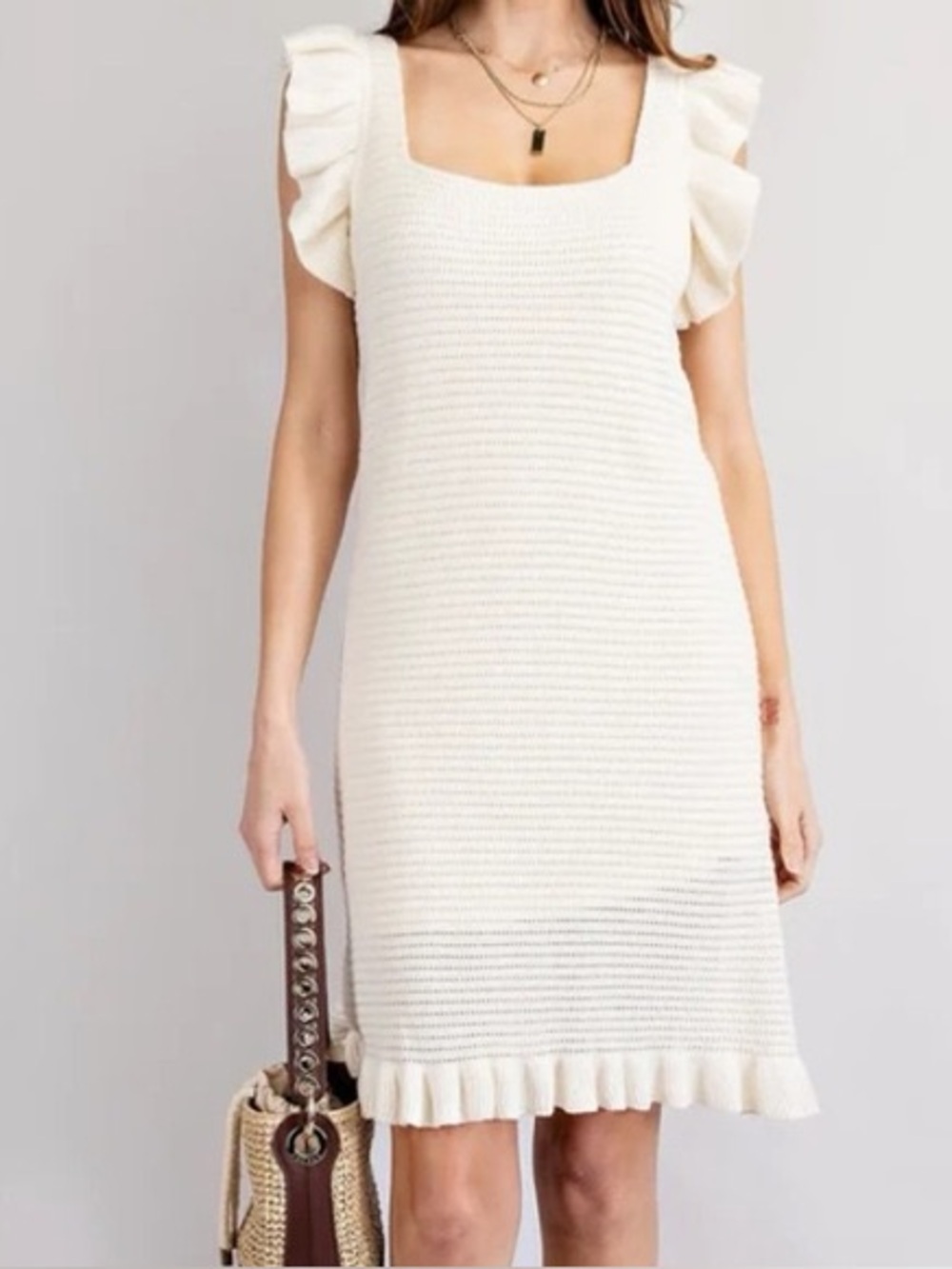 House of Harlow 1960 Cream Knit Dress